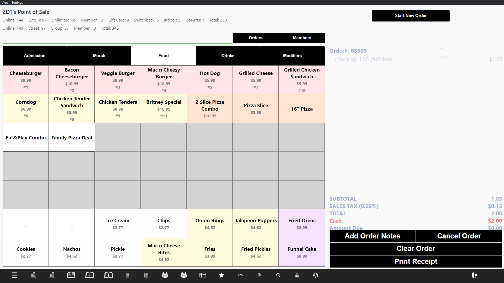 Point of Sale System Interface